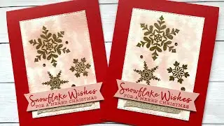 Day 4 : 12 Days of Christmas Card Series - Snowflake Wishes Emboss Resist Technique