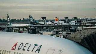 Delta Airlines Airbus A220-300 Approach & Landing In Seattle