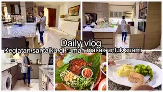 Daily vlog, Kegiatan Ibu Rumah Tangga Di Rumah Minimalis Masak Ikan Salmon, Lanjut Makan Ikan Bakar