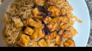 Korean Tofu and a firecracker Rice.