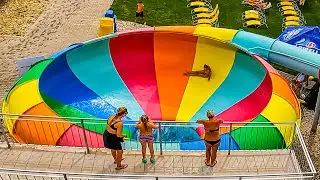 WOW! Colorful Space Bowl Water Slide at Aquapark Senec