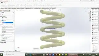 How to make a spring in solidworks using swept boss only