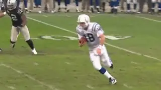 Peyton Manning 27 Yard Run || Colts at Raiders Week 16 2010
