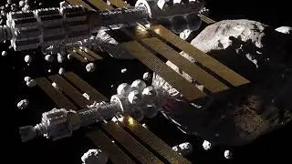 Asteroid mining test animation