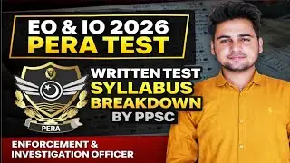 PERA EO & IO 2026 Written Test Syllabus Explained | PPSC Test Pattern