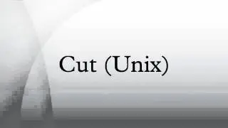 Cut (Unix)