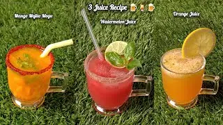 Miniature 3 Juice Recipe🍺🍹🍺#Mango Mojito Mogu#Watermelon Juice#Orange Juice