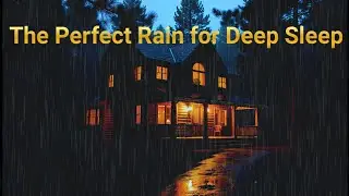 Cozy Log Cabin in Heavy Rain at Night: Relaxing Forest Storm Ambiance & Warm Aesthetic
