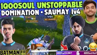 iQOOSouL Unstoppable Domination ✅ Soul Nakul The Saviour 😳 SouL Saumay 1v4 🔥 14 Kills 🥵 Team SouL 🚀