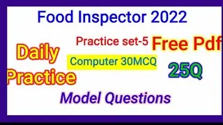 Food Inspector mock test in Hindi Computer