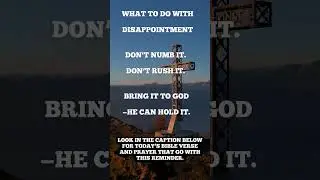 What to Do with Disappointment | Let God Hold What Hurts  #anchoraday #bibleverse #godslove