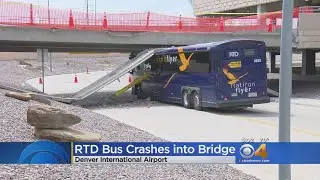 RTD Bus Hits Low-Clearance Bridge At Airport