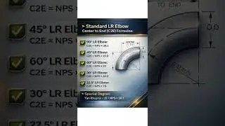 How to Find LR Elbow Center Accurately | Pipe Fitter Formula #shorts #education