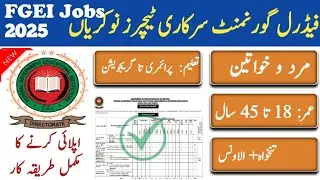 FGEI Jobs 2025 | EST, UDC, LDC, Assistant Jobs Announced | Online Apply Full Guide 🇵🇰