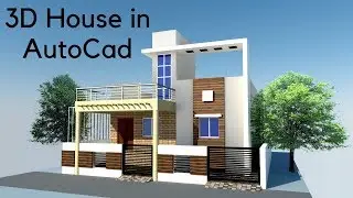 Ground Floor 3D House Modelling in AutoCad