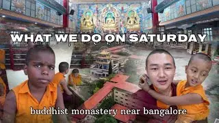 Monastic lifestyle.&hearts;️ Karnataka | namdroling | golden temple coorg | buddhism in south india
