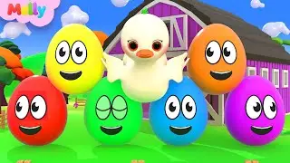 Learning Colors and Numbers Songs | Colorful Eggs on the Farm | Melly Nursery Rhymes & Kids Songs