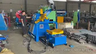 8 T hydraulic decoiler machine with small car moving top and down, forward and backward