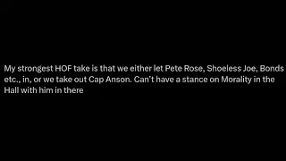 Why Is Cap Anson In The Hall Of Fame?