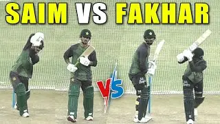 Opening pair Fakhar Zaman and Saim Ayub together batting practice at National Stadium Karachi