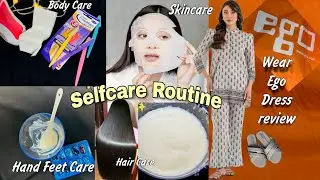 🌙Full Selfcare Routine Eid Special | Hair care Full Bodycare Weekly routine | Ego Dress review
