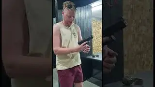 9mm hand guns Aussie tries for the first time Bali fire shooting club.