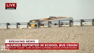 Students seriously hurt in crash involving school bus near Tucson