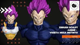ZBrush sculpt - Vegeta Mega Instinto - timelapse - Dragon Ball WIP