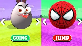 Going Ball vs Fly Jump Ball &ndash; Rabbit vs Spider Ball Challenge! Race 985