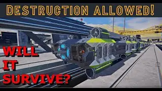 Space Engineers - testing Cyber Train [destructible blocks]