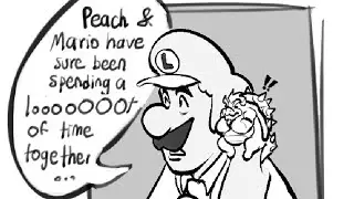 Luigi gets jealous of Mario and Peach's relationship