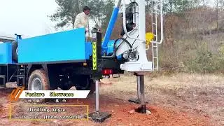 drilling crane work video #drill #drilling #drillcranetruck #truck
