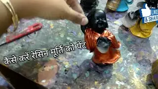Resin ki murti par paint kaise karen