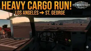 Heavy Cargo Run! 🏗️ Hauling a Mobile Screener from LA to Utah! #ats #truckingsims #automobile #ats2