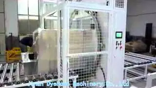 Horizontal ring wrapping machine