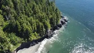 DJI drone flight over  China Beach at Vancouver Island, BC - - just relax and enjoy.