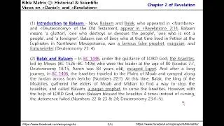 Bible Matrix ⑦_170_REV 2:14 &ndash; The teaching or doctrine of Balaam