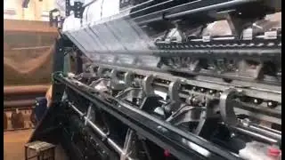 High speed double needle bar knitting machine for Automotive interior  net ,sandwich  mesh  fabric