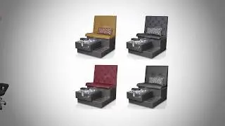 Selena Double Luxury Spa Pedicure Bench with Magnetic Jet &ndash; Spacious Seating