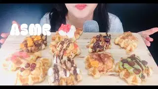 ASMR กิน Croffle Croissant Waffle  street food
