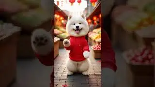 Happy Puppy in Red Hoodie 🎈 Dancing Through Sunny Park Fun #puppies #cute #dogsoftiktok