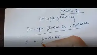 VTU M4 L1 DMS18CS36 Principles of inclusion and exclusion with problems