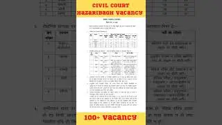 civil court hazaribagh vacancy update 2023 #jobupdates #jharkhand #jobvacancy