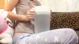 Girl belly bloating