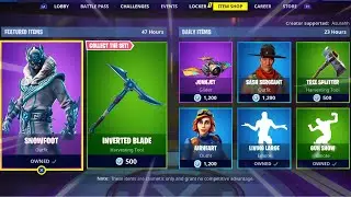 SNOWFOOT | INVERTED BLADE | LIVING LARGE | GUNSHOW; Item Shop in FORTNITE #January4th