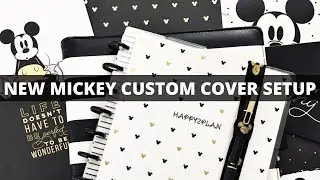 NEW MICKEY CUSTOM COVER NOTEBOOK SETUP | Happy Planner Disney Collection