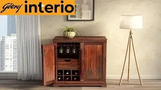 Godrej Bourbon Solid Wood Bar Cabinet | Bar cabinet for modern home 2022 | godrej Home bar cabinet