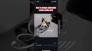 How to design minimalist social media post in Canva #Canva