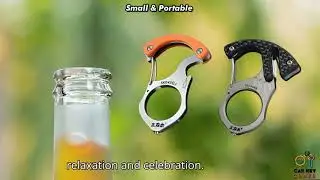 Car Emergency Escape Tool Keychain with Window Breaker, Seatbelt Cutter & Bottle Opener #linkinbio