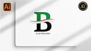 How To Create Unique  B Letter Logo Design In Adobe Illustrator Bangla tutorial